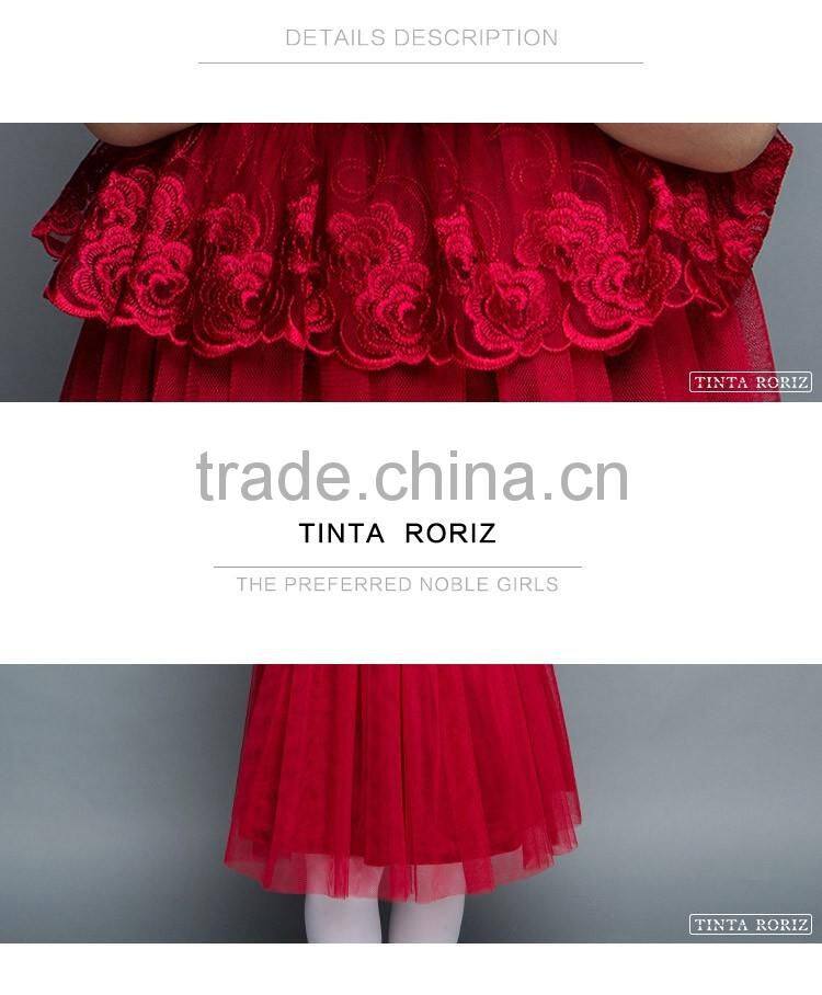 Girls Party Dress Coral Fleece Winter Dress Designs For Girl Of 10 Years Old Short Puff Sleeve Dress