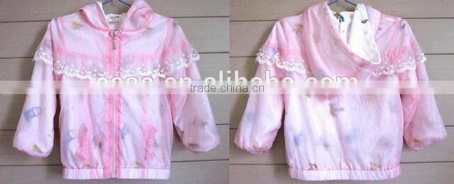 hot sale cute children pink hoodies cardigan coat