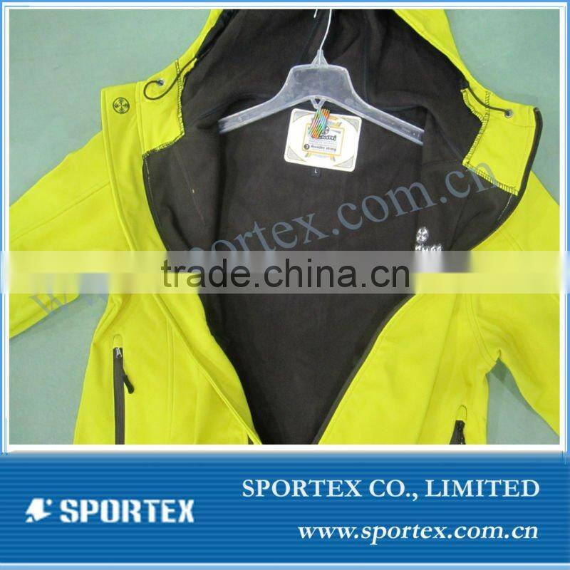 unisex yellow soft shell jacket