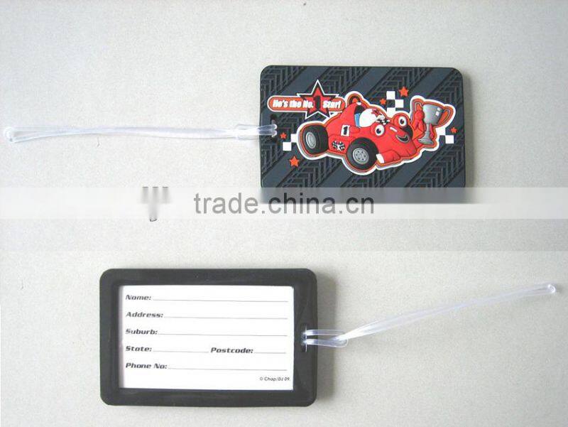 3D cartoon PVC luggage tag