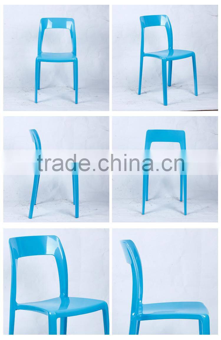 LS-4027B Triumph outdoor plastic dining chair cheap stackable PP chair ABS seat restaurant chair