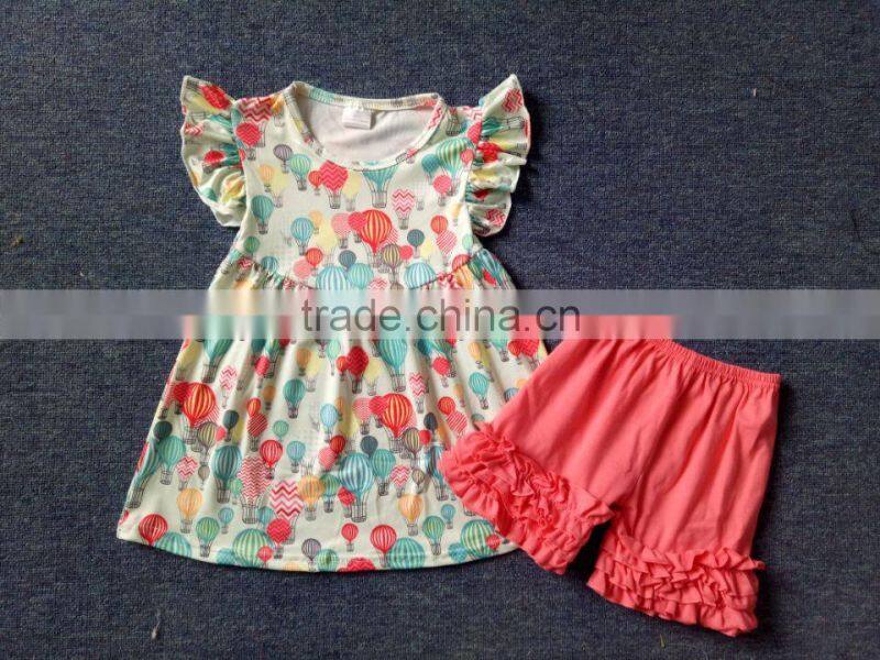 Boutique Remakes Summer Baby Clothes Dress Awesome Littler Girls Halloween Pattern Flutter Sleeve Pearl Dresses