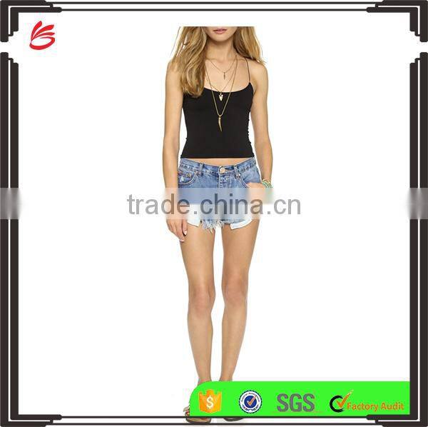 Wholesale Casual cheap summer short pants straight ripped mens denim shorts