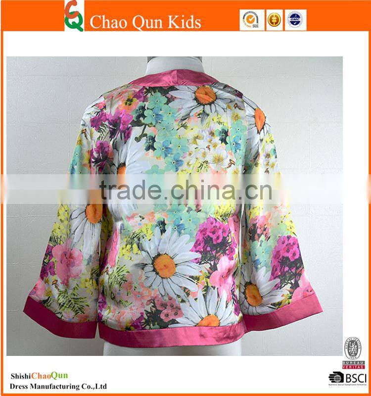 2017 girls flower suncreen cardigan design salwar kameez for children