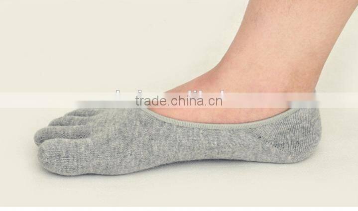 Pure cotton invisible fingers Socks male cotton toe sock