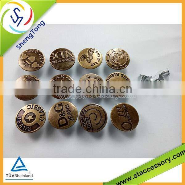 Hot sale wholesale metal jeans button