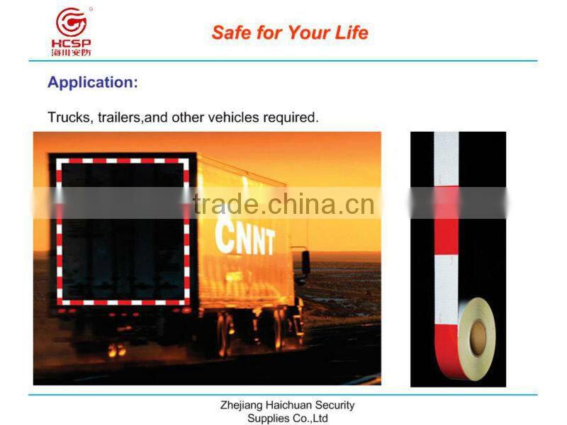 truck red and white caution tape