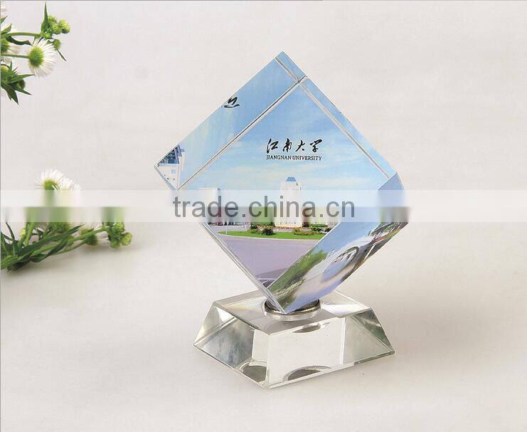 logo customized personalized crystal glass pictures graduation souvenir