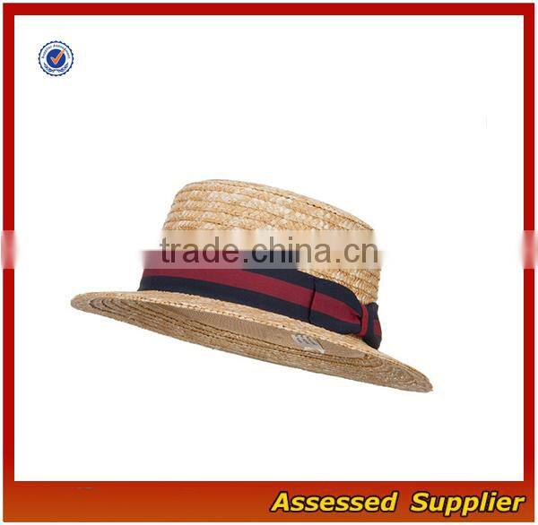 YX1500101Unisex boater straw hat and high quality straw hat