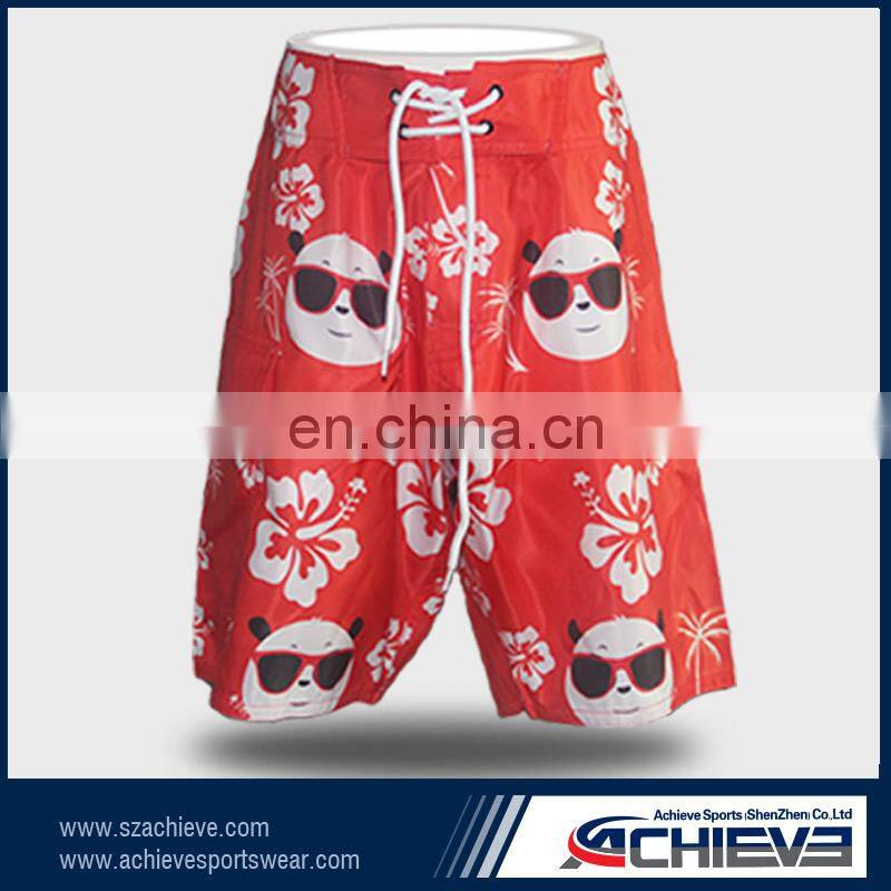 Sublimation Polyester custom shorts beachwear for mens summer board shorts