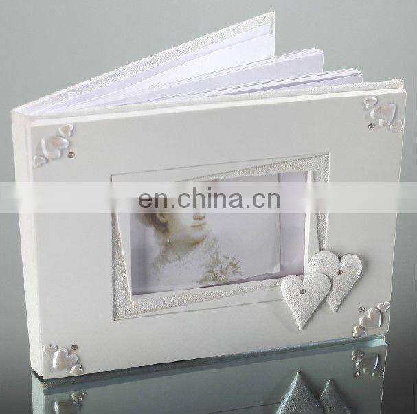 Double heart design Elegant resin signature guest book wedding party decorations