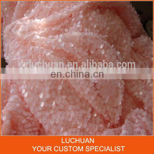 Newest Fashion Pink Sequins Wedding Party Table Cloths Round