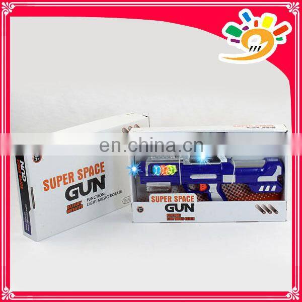 New design B/O plastic space toys gun with music and light