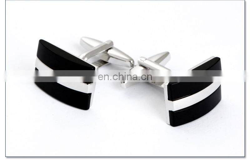 Simple Deluxe Black Stone Cuff link Men Shirt Cufflinks