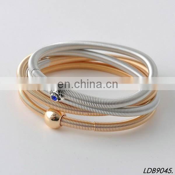 Screw wire cuff bangle bracelets with diamond men bracelets