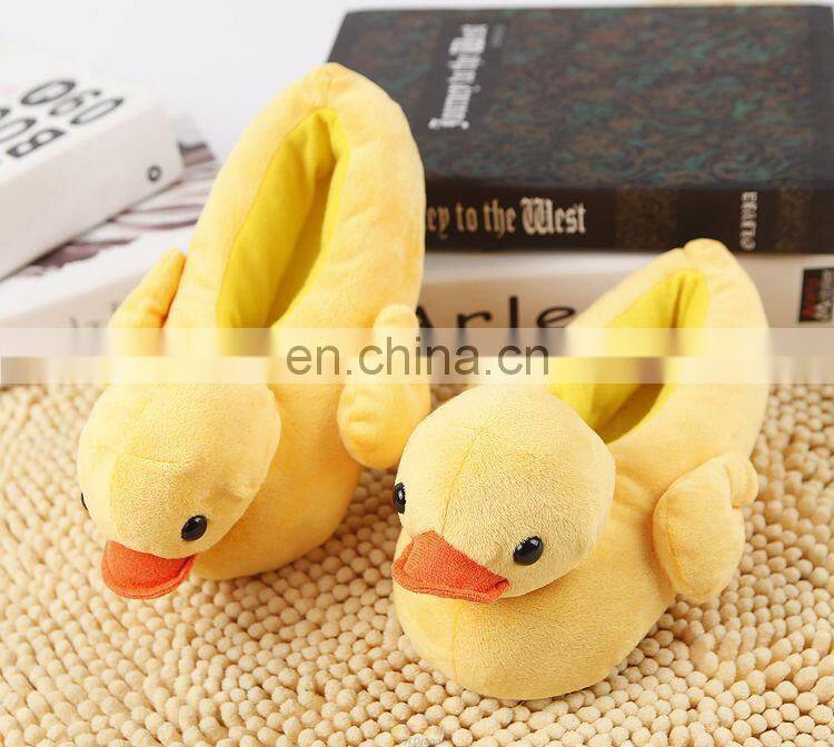 Cute duck animal winter plush winter warm slipper for children