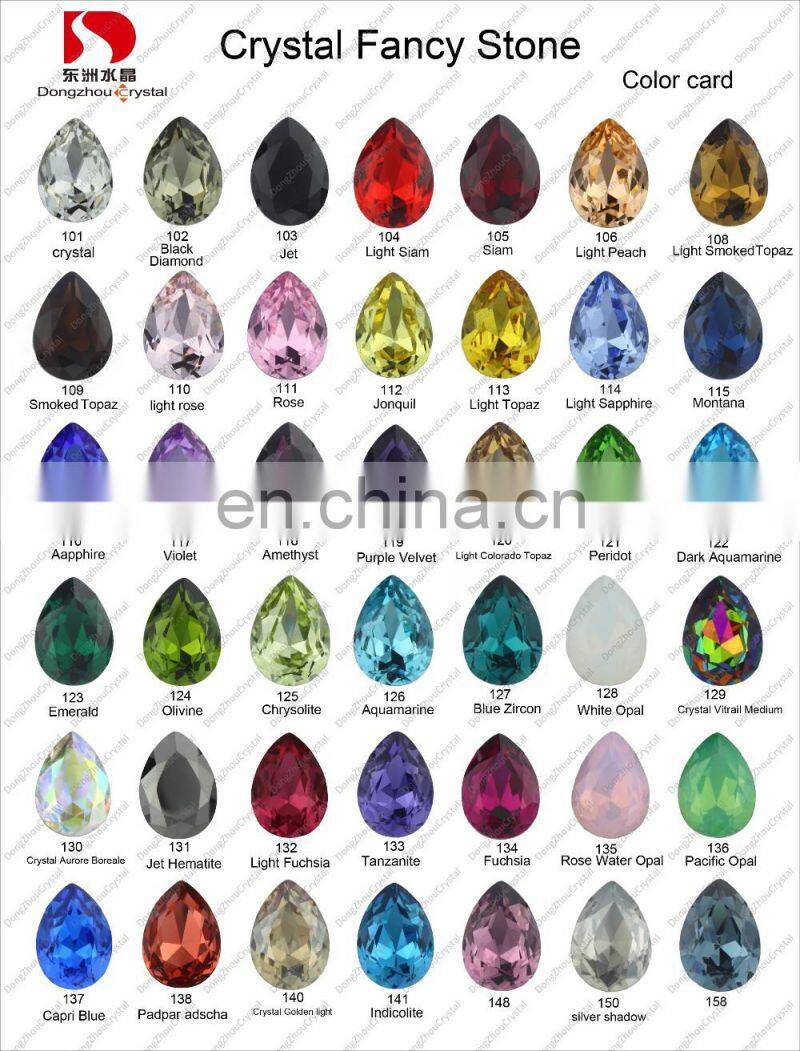 Top Quality K9 Crystal Stone Point Back Wholesale
