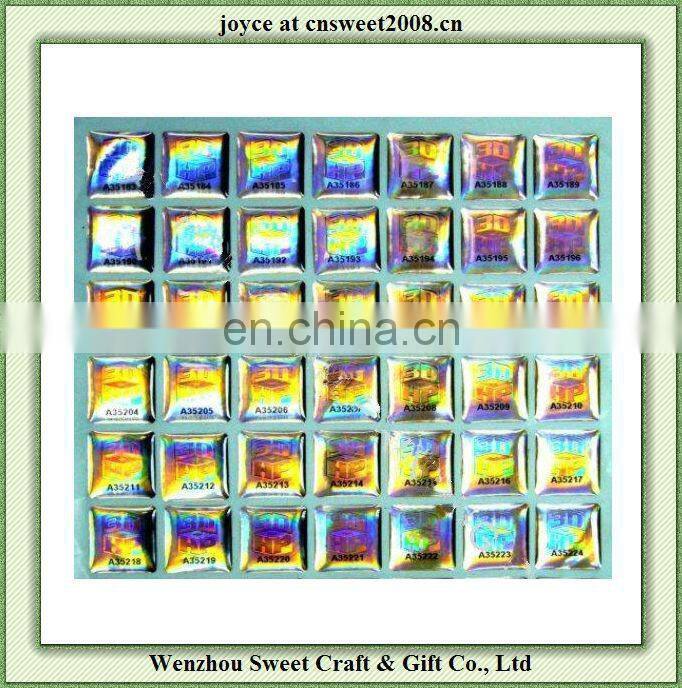 cheap PET hologram sticker with customized logo