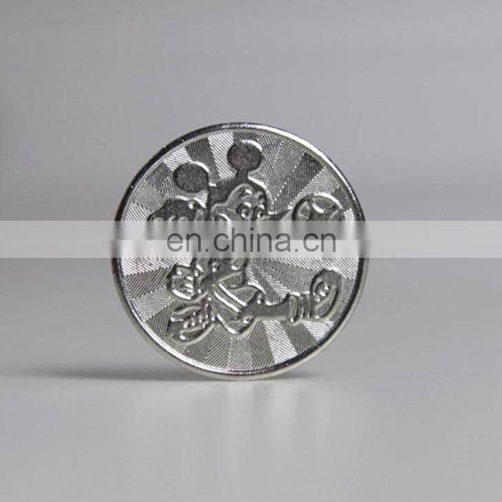 High Quality Palyground Use Custom Made Accepted Metal Stainless Steel Mickey Mouse Coin Currency