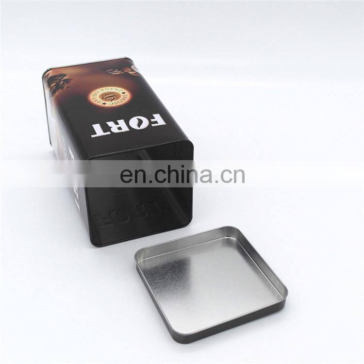 High quality fancy printed square food tin can manufacturer directly supply
