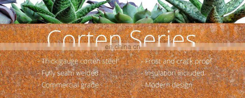 Decorative corten steel garden screen