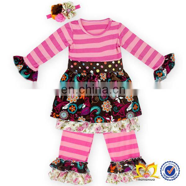 Latest Fashion Summer Dresses Pants 3 pcs/set 2019 Baby Persnickety Remake Pajamas China Posh Boutique Clothing Manufacturers