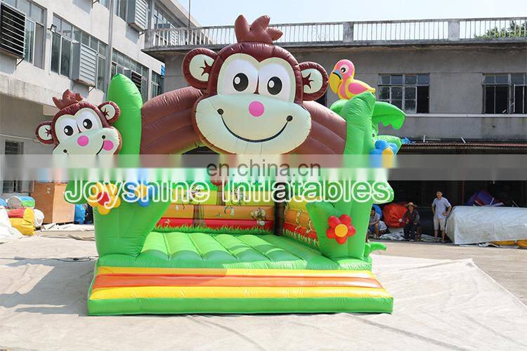 Childhood Inflatable Monkey Jumper Bouncer Kids Children Outdoor Jumping Zoo Bouncy Castle For Sale