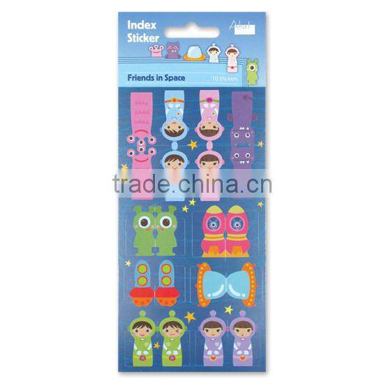 HK Design scrapbooking space animal cute cartoon bookmark index tab sticker