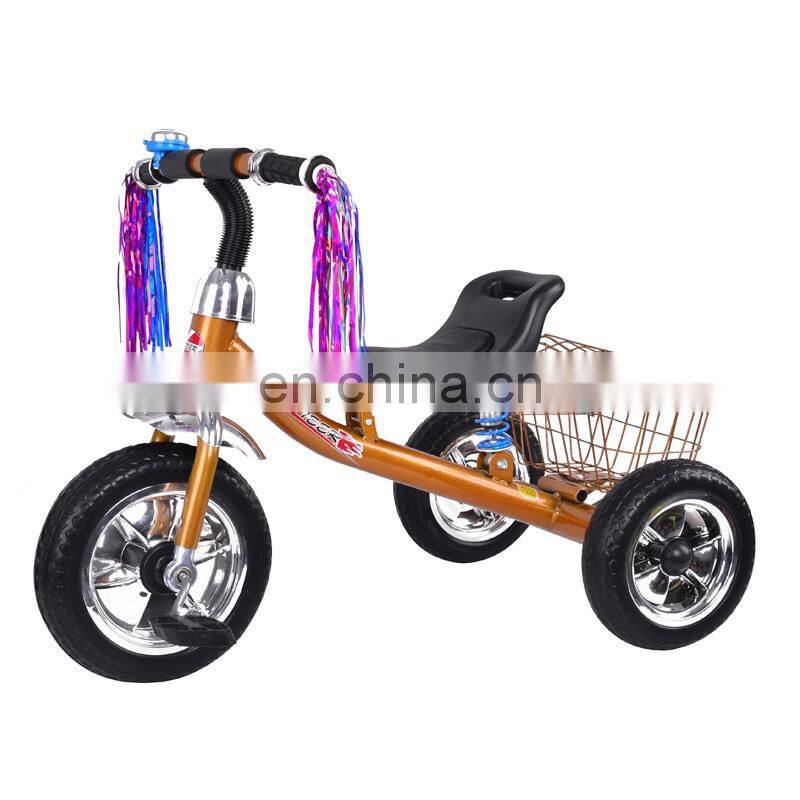 2018 new model simple steel painting frame baby tricycle with push bar
