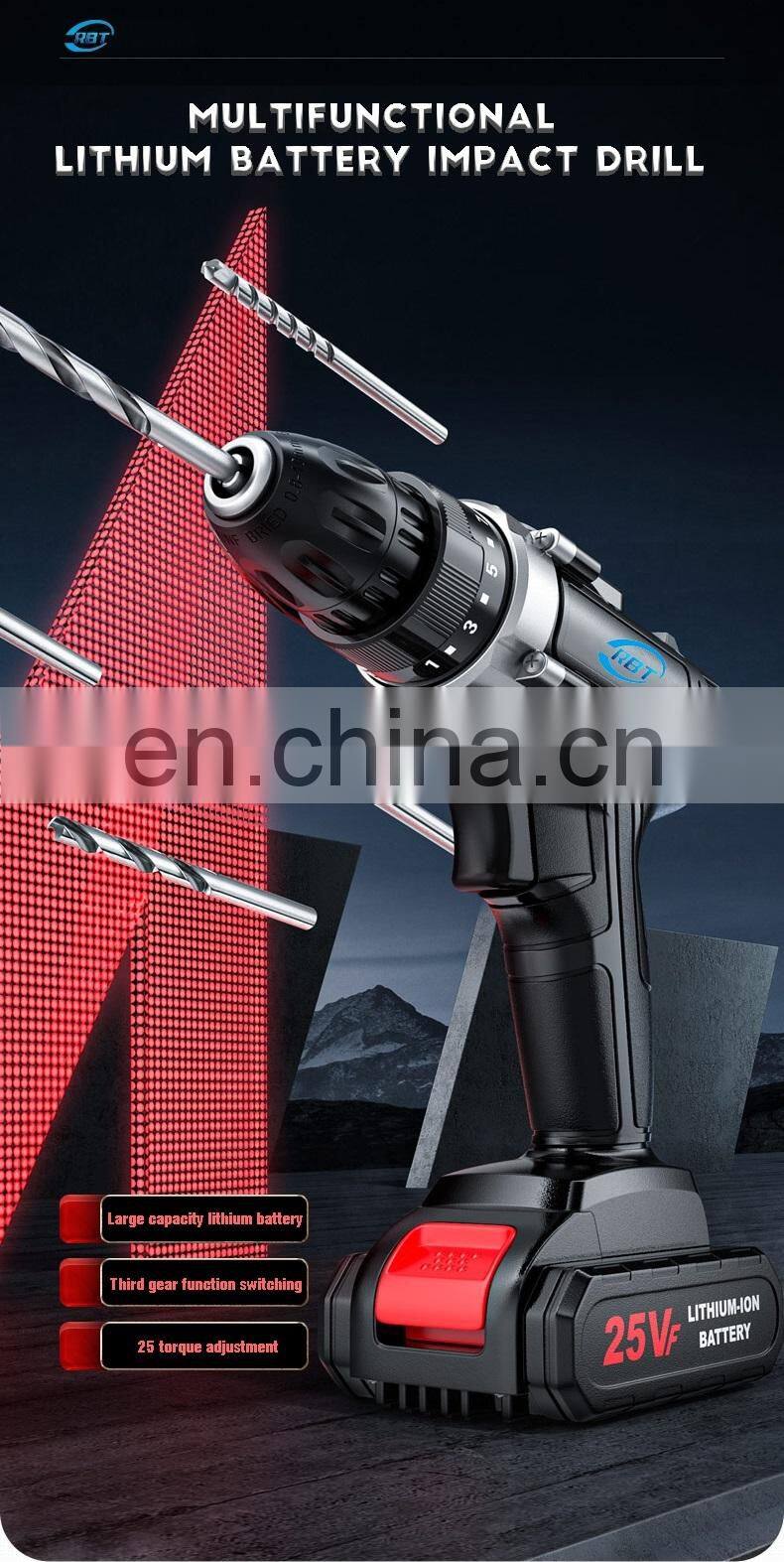 158vf-1 two speed brushless electric power hammer Brushless cordless drill