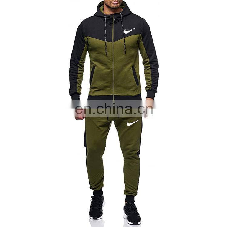 2021 foreign trade autumn and winter outdoor sports suit large size men's casual loose two-piece men's jogging suit