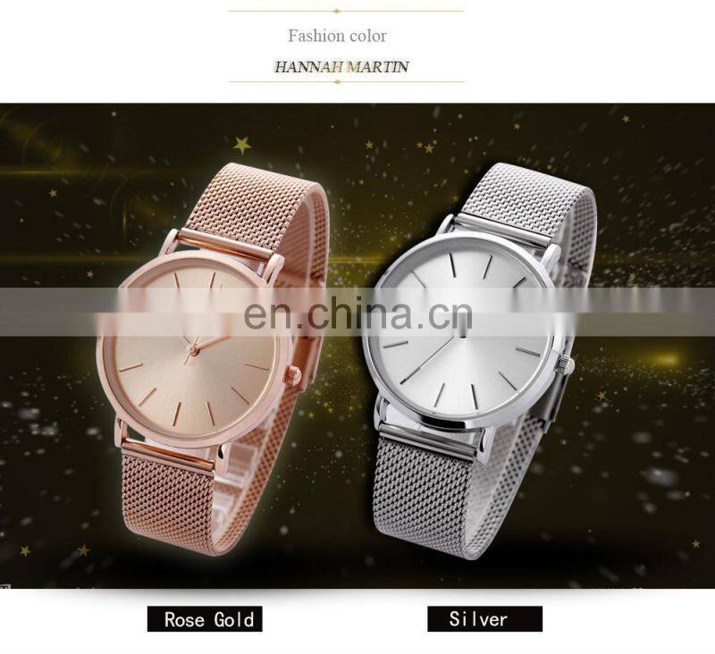 Hannah Martin CC36 Luxury Ladies Quartz Movement Watch Women Stainless Steel Chronograph Wristwatches Business Watch