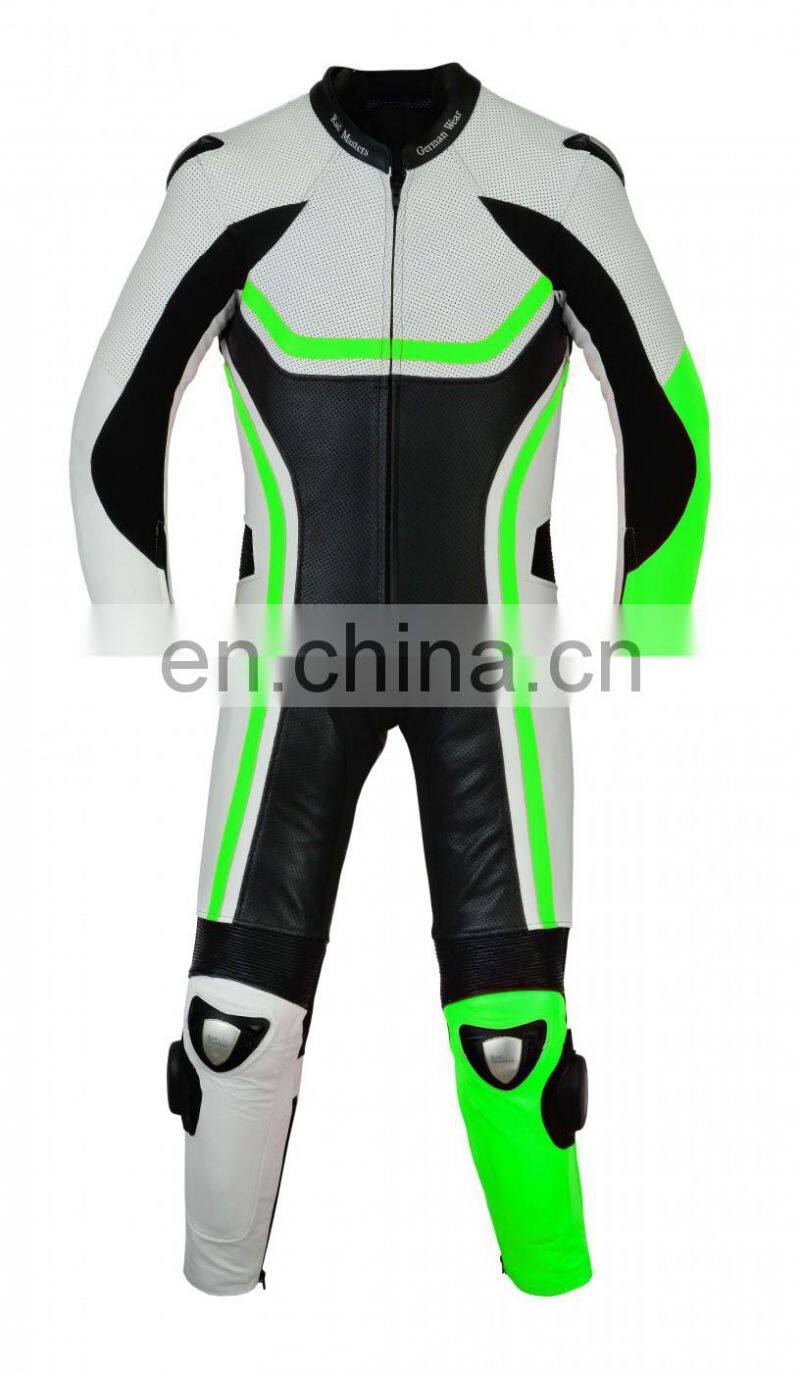 Wholesale Custom Men Motorbike suit Made of Genuine Leather Motorbike suit