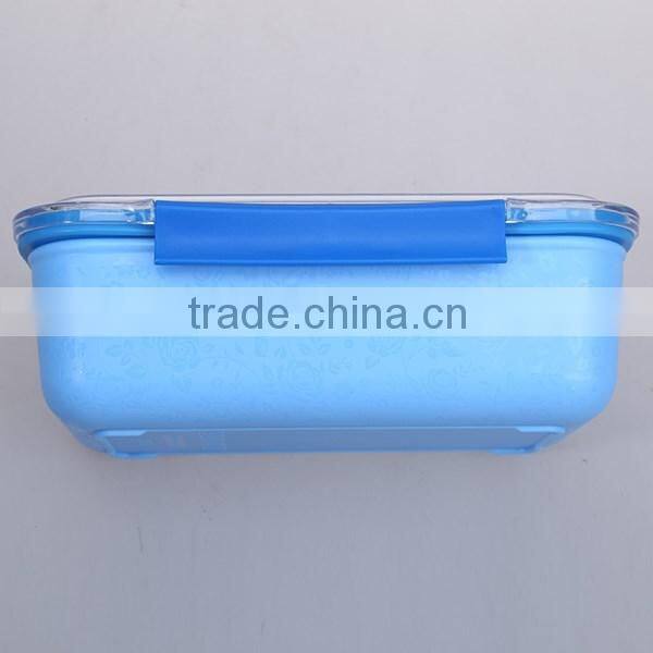 Plastic Food Storage School Office Lunch Box With Spoon