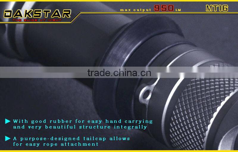 DAKSTAR MT16 XML T6 950LM 18650 High Power Deep Reflector CREE LED Police Tactical Flashlight Rechargeable Torch