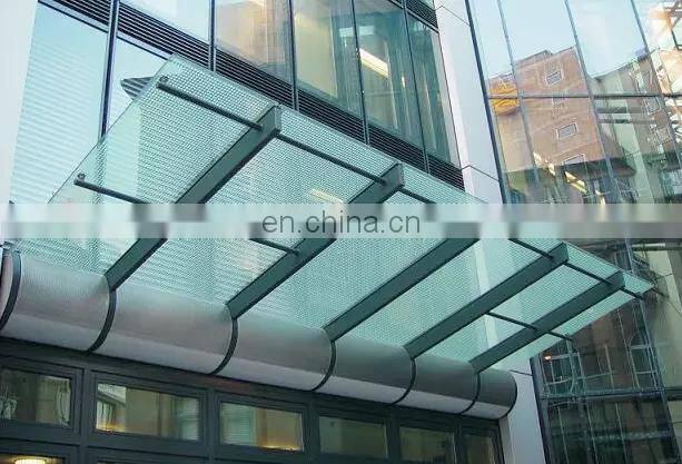 Best Choice Exceptional Quality Large Outdoor Decorative and Practical Tempered Glass Entrance Awning Canopy System