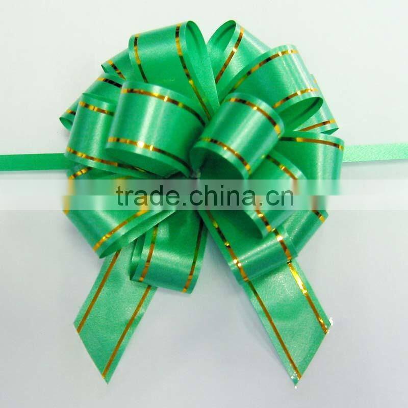 Laminated Hongkong Pull Ribbon Bow For Wrapping Christmas Tree/Birthday Cake/Wedding Car