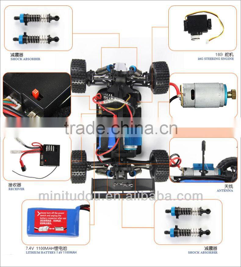 WL Toys A959 4WD RC Speed racing car 1:18 Buggy car 4 Wheel Drive 2.4G Remote Control Electric Car
