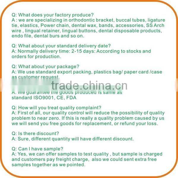 different flavors CE patterns orthodontic dental wax