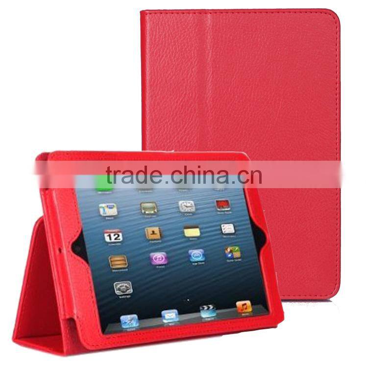 High Quality Orange Slim Thin Magnetic Leather Smart Wake/Sleep Cover Flip Case for Ipad 2 3 4