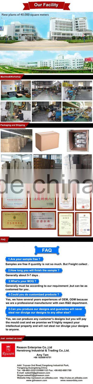 Plastic Handle 3 In 1 Long Handle BBQ Grill Brush