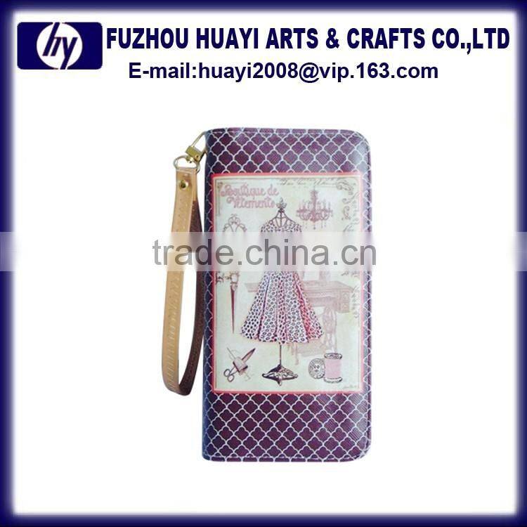 Wholesale ladies fancy hand purse small clutch purse woman , violet purse wallet bag charm