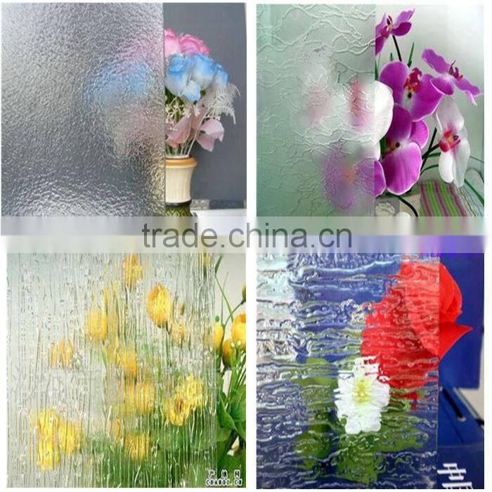 Hot sale 5mm figured patterned glass for interal decoration