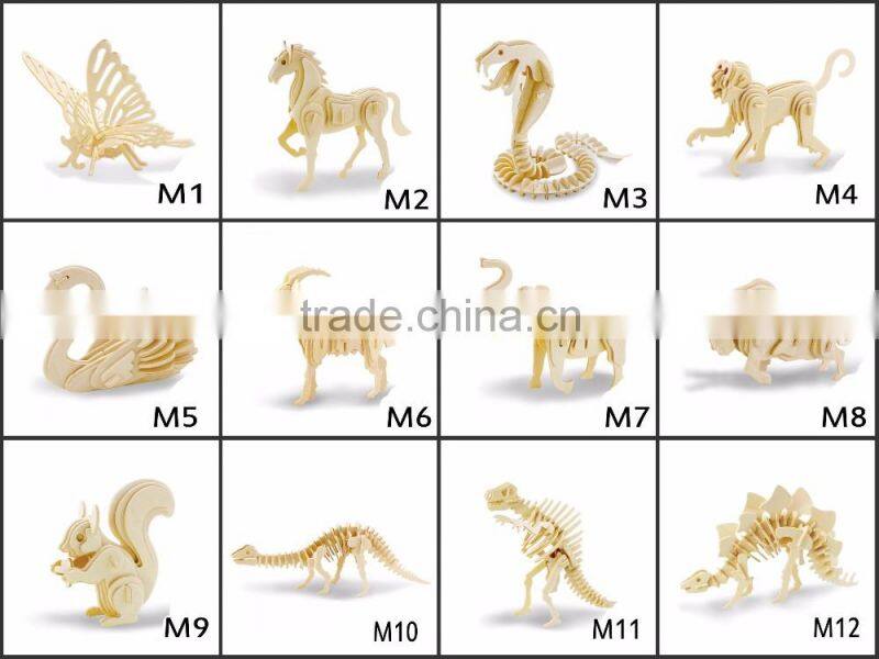 Creative gifts animal wooden craft,wooden model