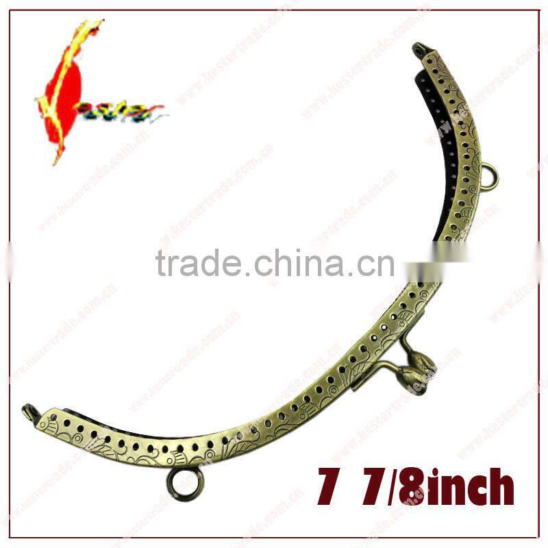 7 7/8inch Antique-brass metal purse frame