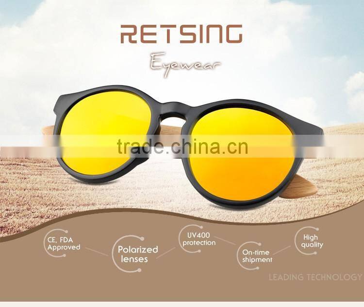 2016 FDA Wholesale Mirror Polarised Lens China Plastic Bamboo Sunglasses Custom Logo Wooden Sunglasses