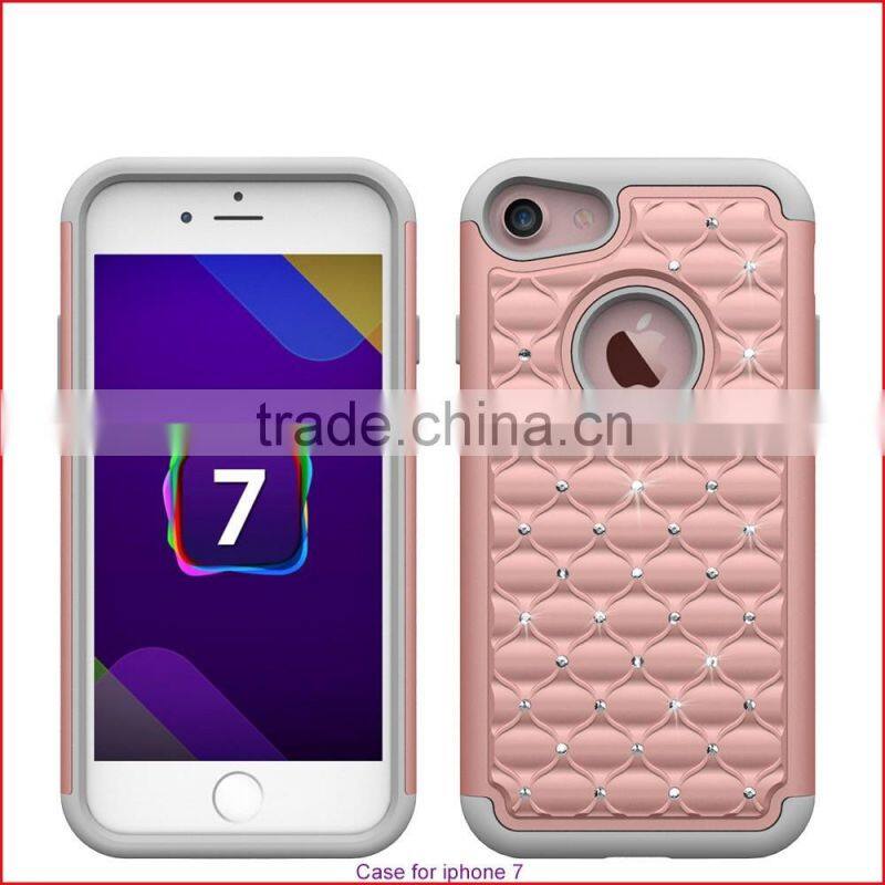 Newest Diamond stars 3 in 1 phone case for Iphone 7