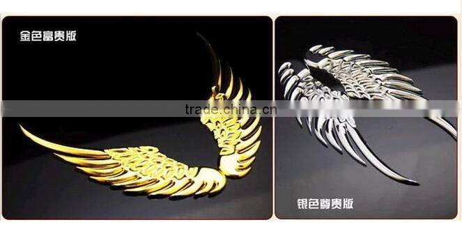 3 d stereo metal car post/angel/metal/car sticker/angel wings