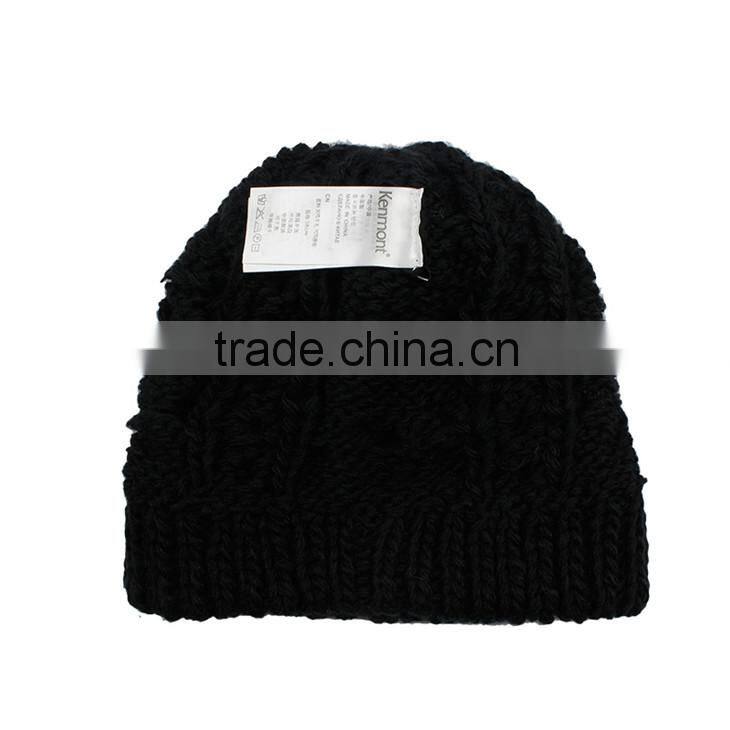2015 knit hat free pattern with knitted pom warm beanie hat