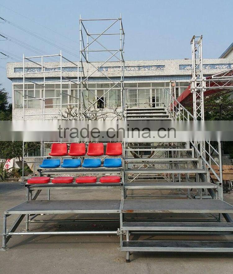 high quality telescopic grandstand with upholstered chair